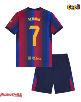 Barcelona Fermin Lopez #7 Echipament de Fotbal Replică 2026-27 Copii Acasa (+ Șorturi)